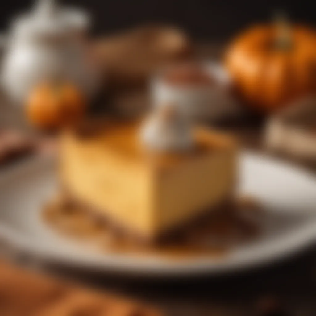 Pumpkin Spice Cheesecake on Elegant Platter