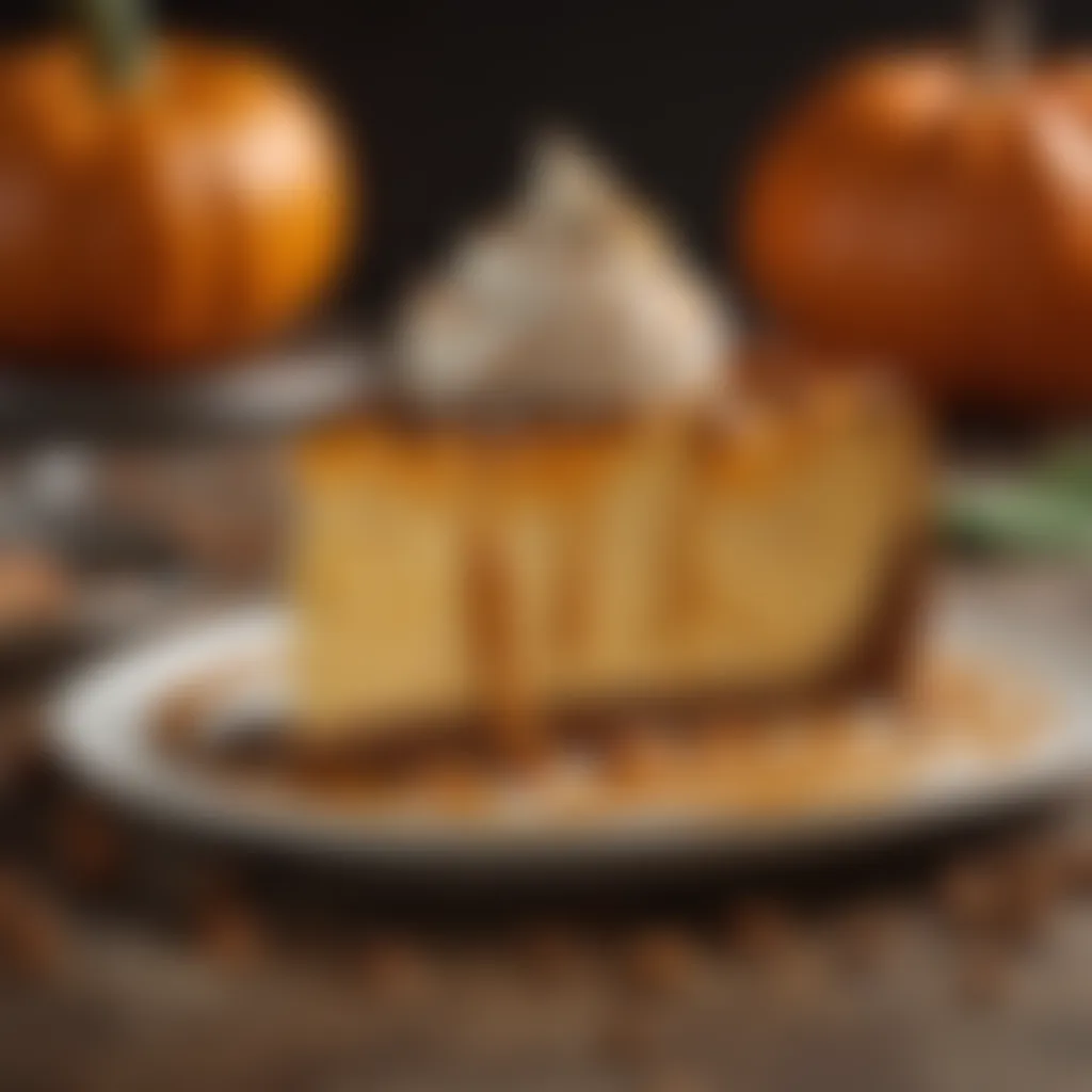 Decadent pumpkin swirl cheesecake