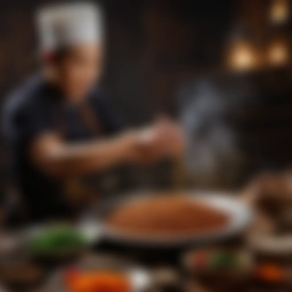 Precision Crafts: Crafting the Pyanggang Masterpiece Creative depiction of Pyanggang recipe meticulous preparation