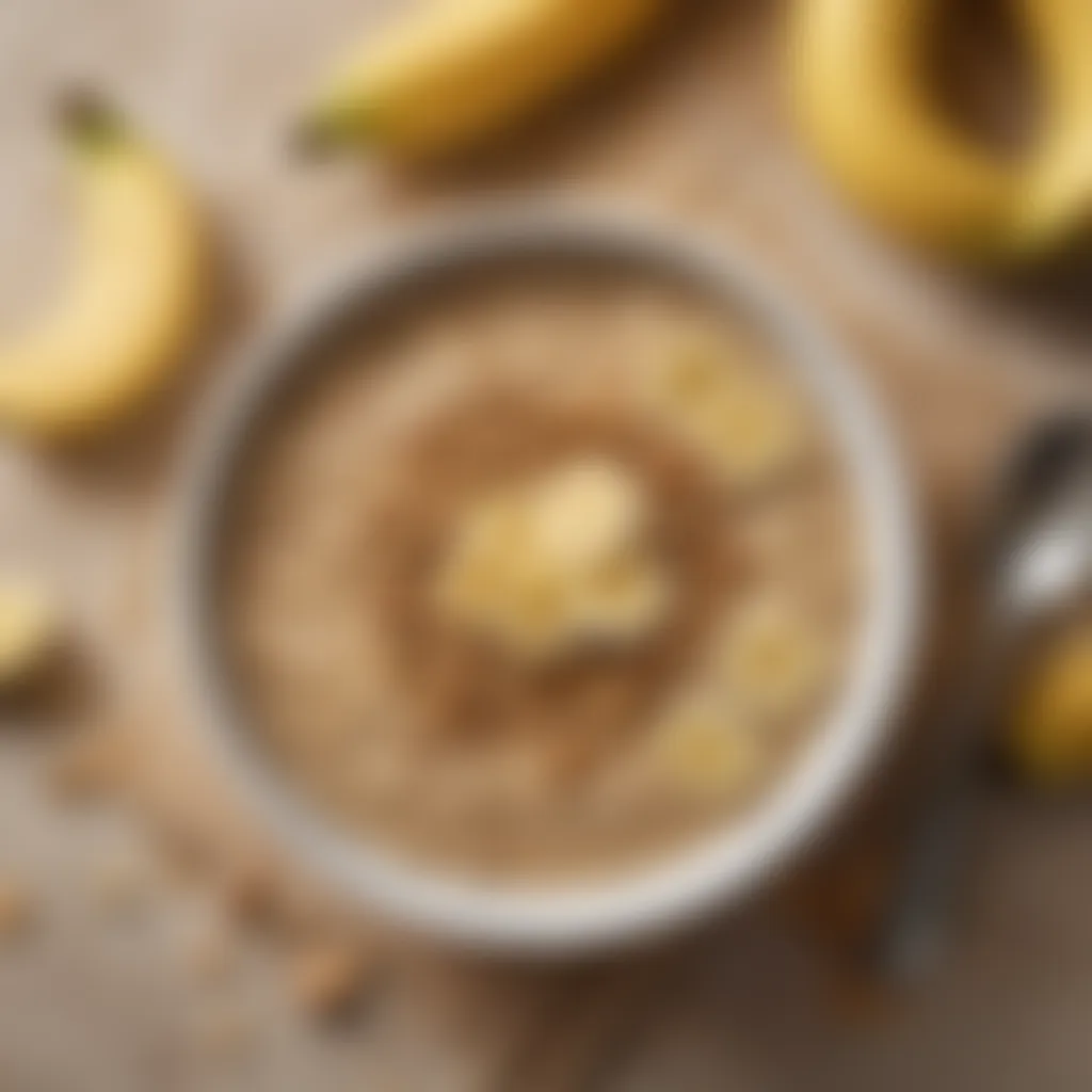 Oatmeal with Nut Butter and Banana Slices