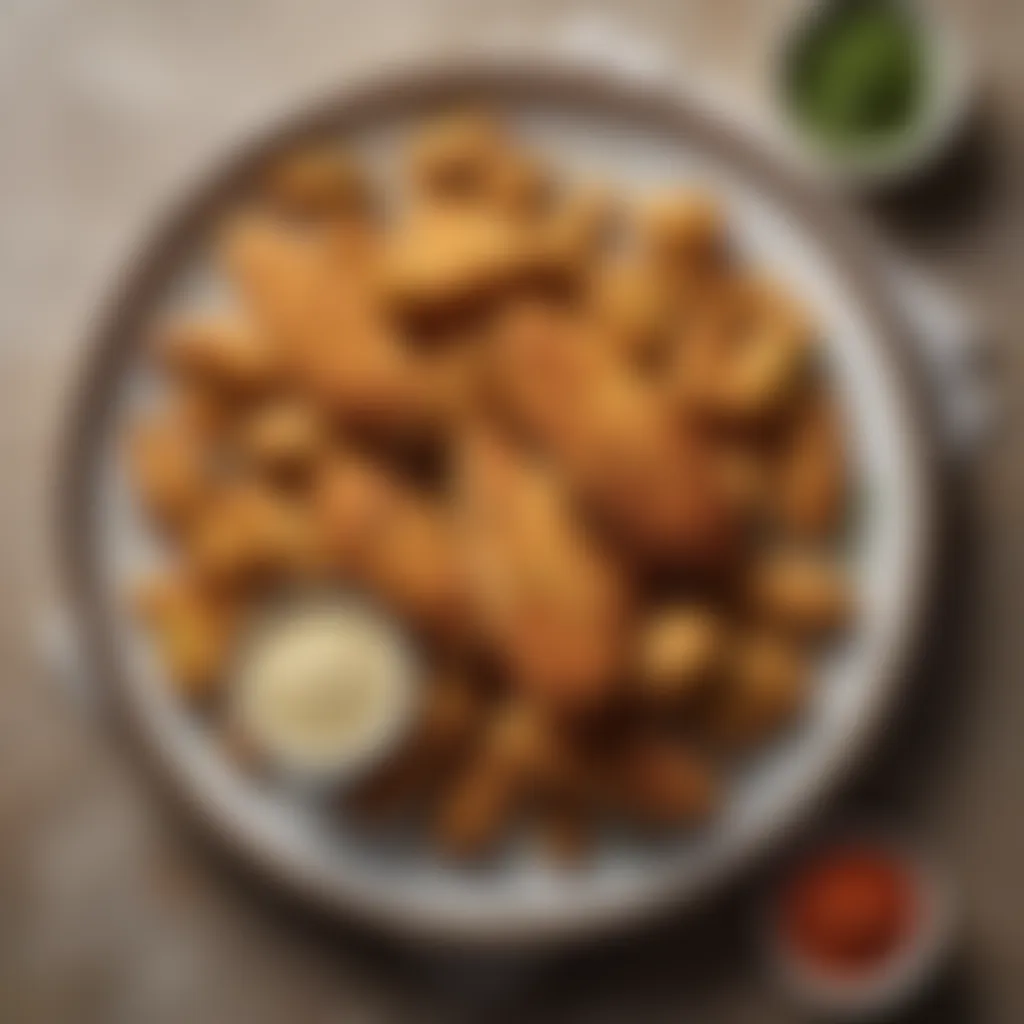 An array of spices and ingredient selections for ranch chicken tenders