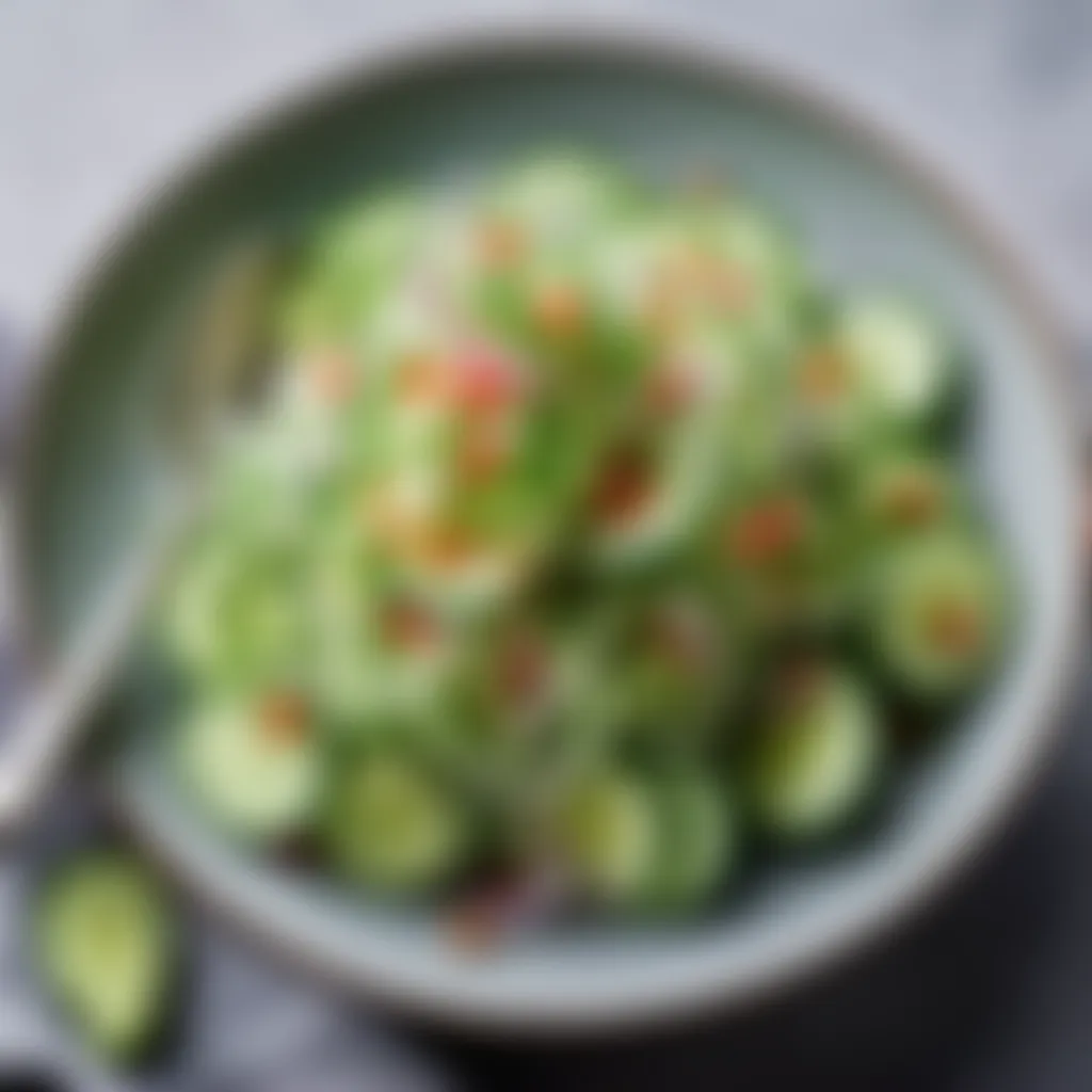 Asian Cucumber Salad Garnish