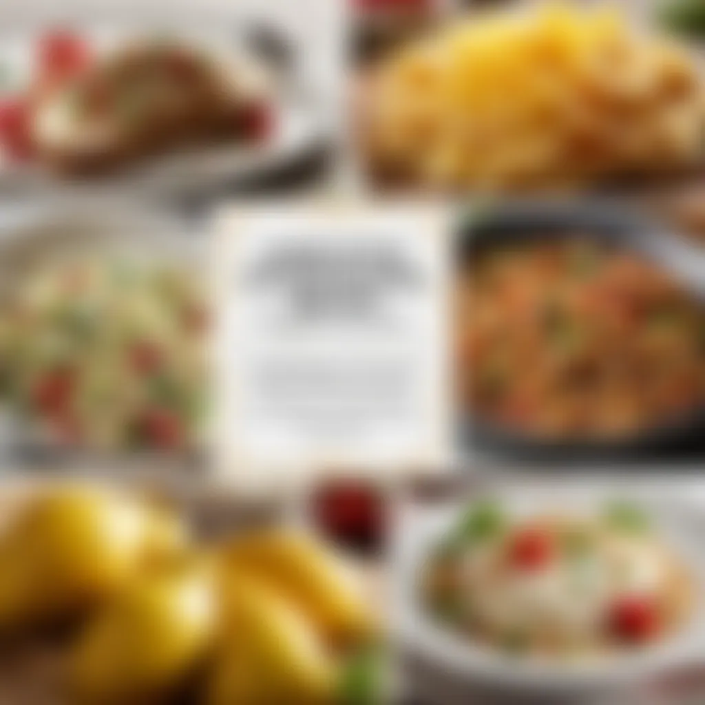 Variety of recipe cards for personalized meals