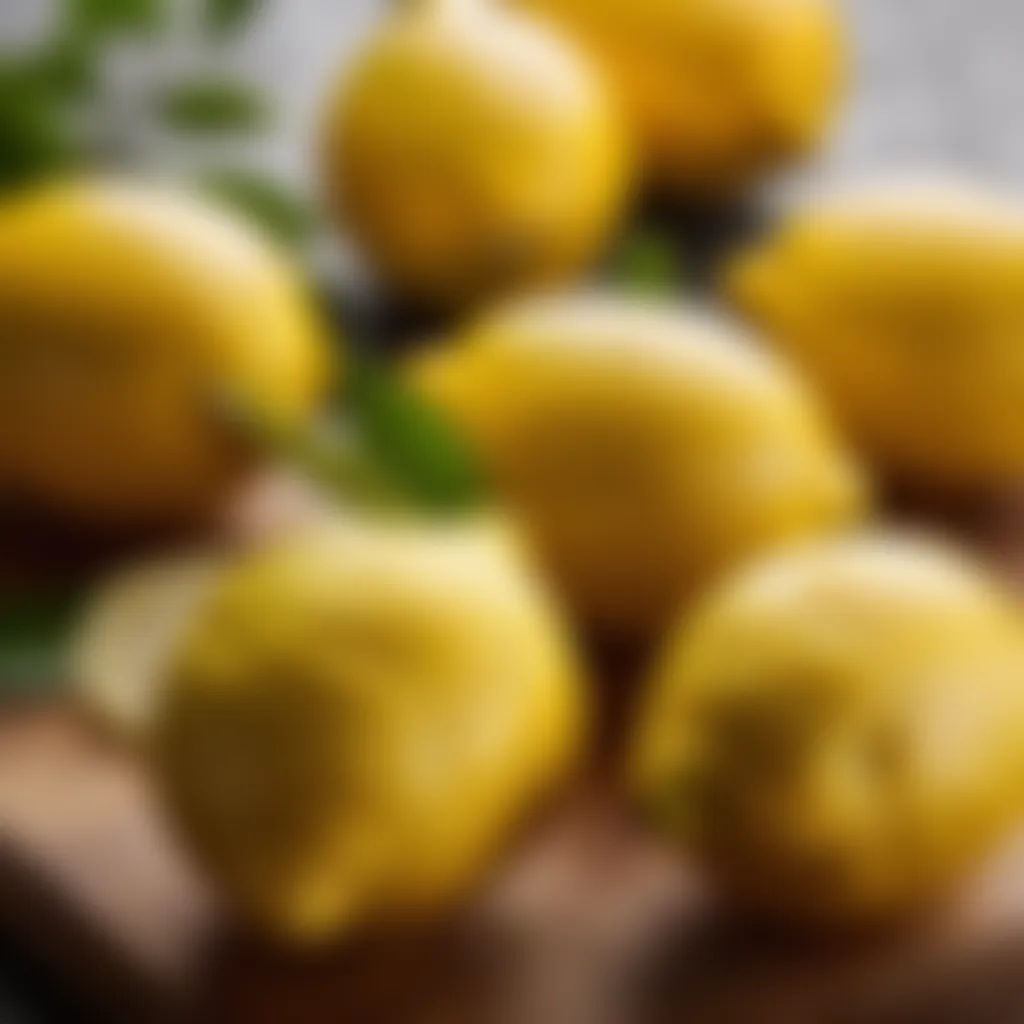 Fresh lemons ready to be squeezed