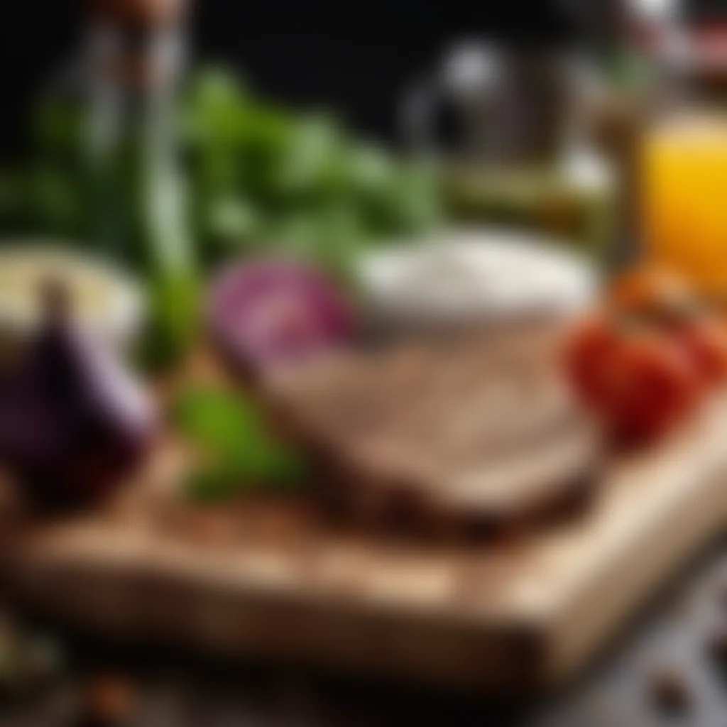 Ingredients on a Cutting Board Ingredients on a cutting board