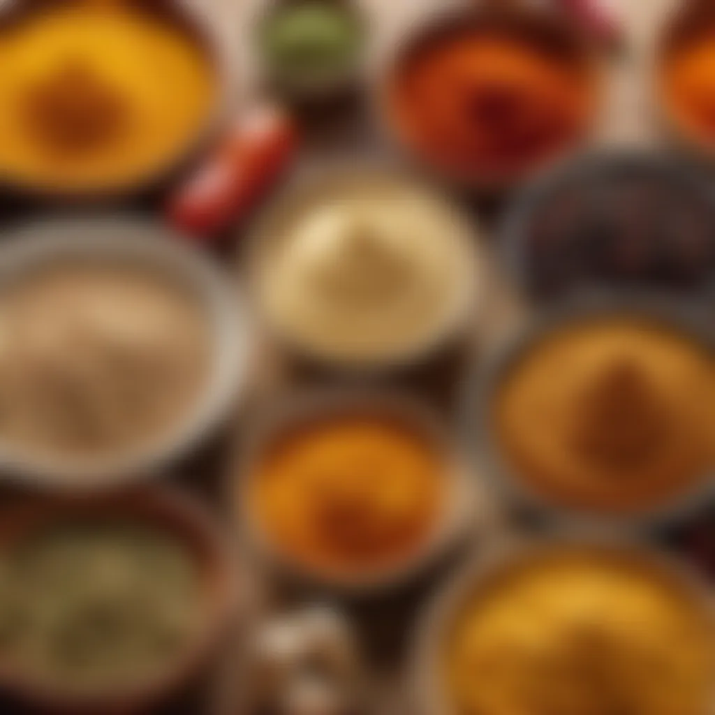 Variety of Spices for Hummus Variety of spices for hummus
