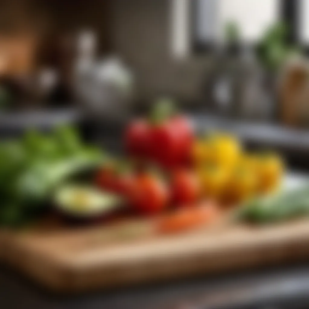 Fresh vegetables on a cutting board