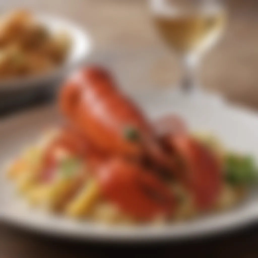 Culinary Elegance of Lobster A beautifully plated lobster dish showcasing culinary elegance