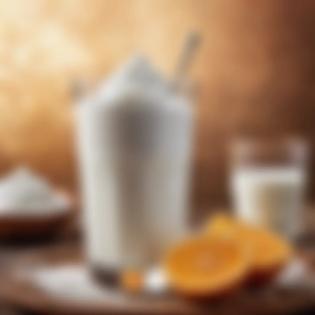Refreshing Ayran in a Glass A glass of refreshing ayran