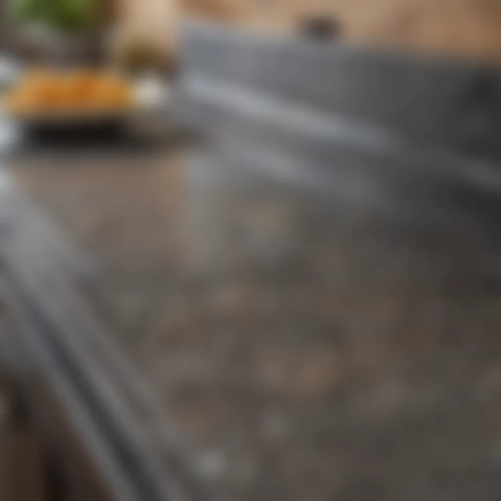 Sparkling Granite Countertop Sparkling granite countertop reflecting light