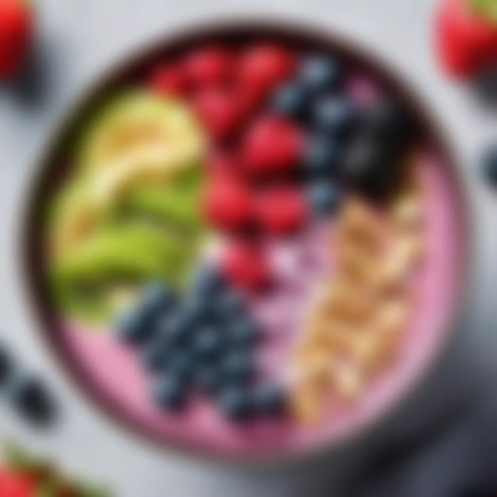 Rich Anlene Smoothie Bowl with Fresh Berries