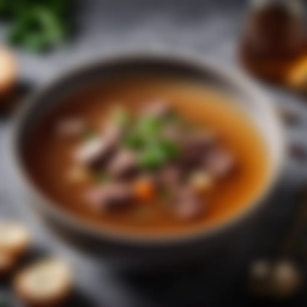 Rich and flavorful beef broth