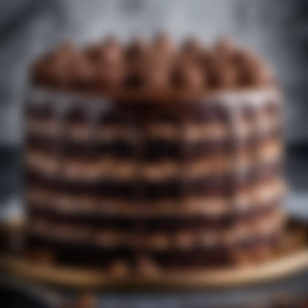 Rich and moist German chocolate cake layers