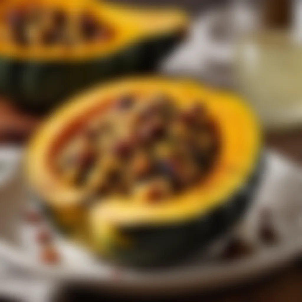 Roasted Acorn Squash with Savory Stuffing