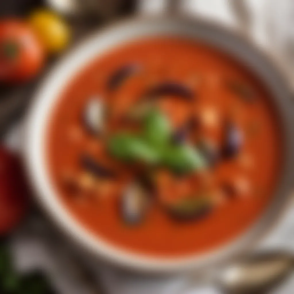 Roasted Eggplant and Tomato Soup