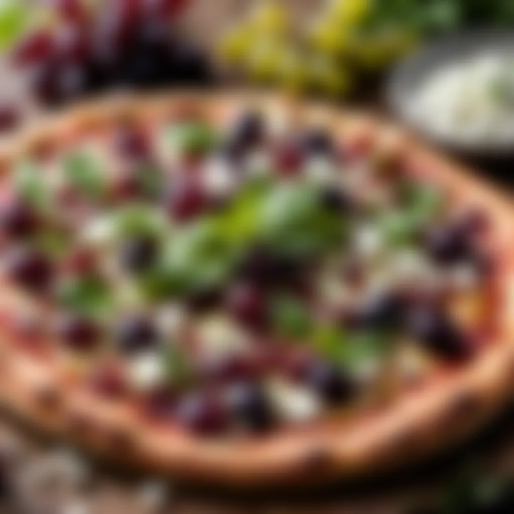 Roasted Grape and Feta Pizza