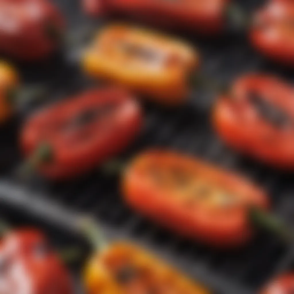 Char-Grilled Peppers for Authentic Ajvar Flavor Roasted Red Peppers on Charcoal Grill