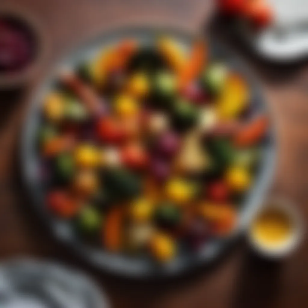 Artistic Roasted Vegetable Platter Elegant Roasted Vegetable Medley