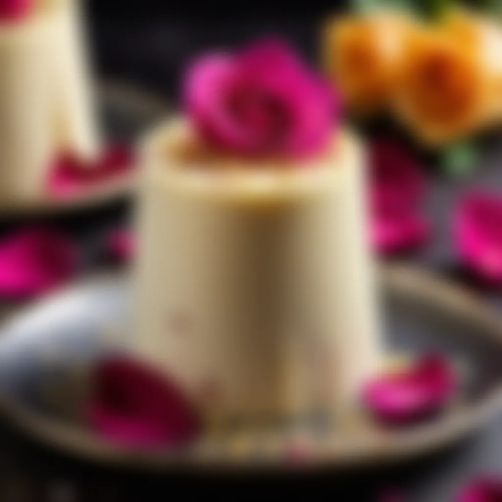 Kulfi Garnished with Rose Petals