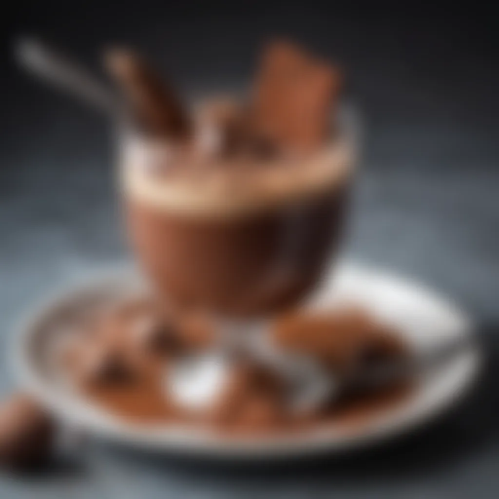 Delightful Spoonful of Decadent Chocolate Mousse Satisfying Spoonful of Coconut Milk Chocolate Mousse