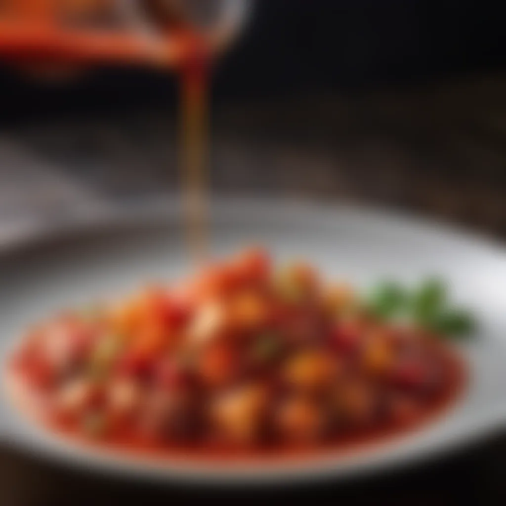 Simmering Elegance Sauce simmering to perfection