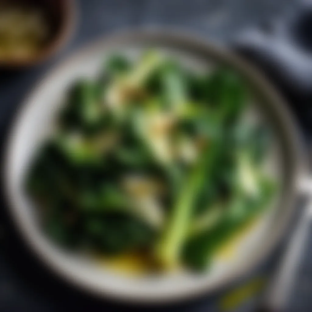 Sautéed Escarole with Garlic and Olive Oil