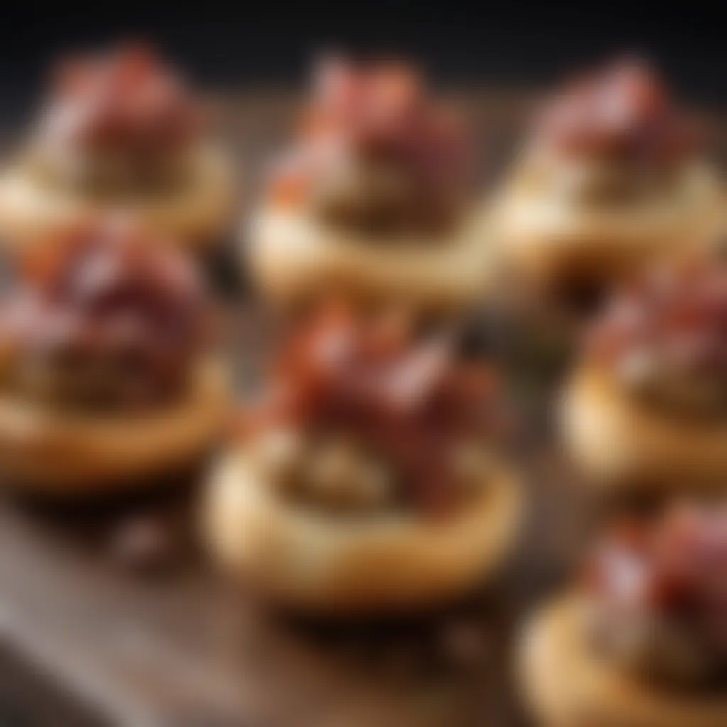 Savory Bacon Bit Stuffed Mushrooms