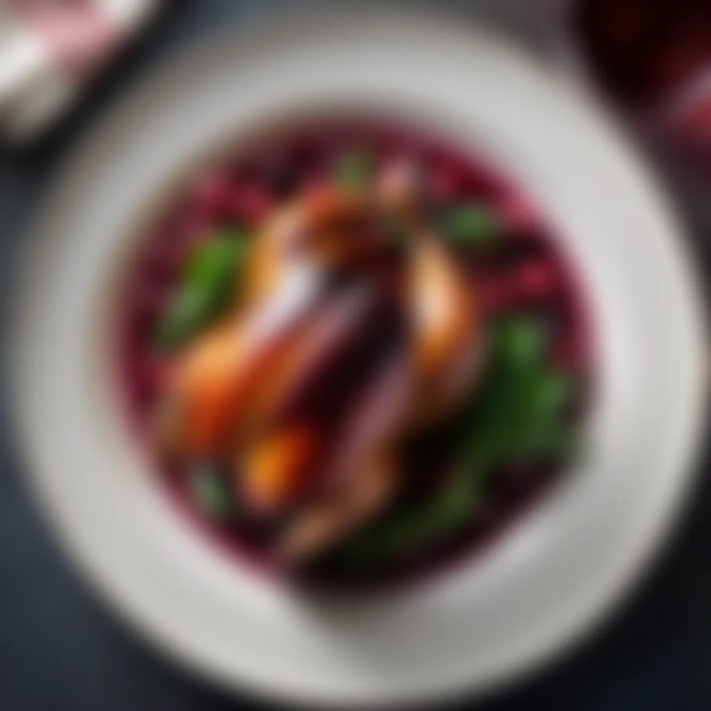 Savory Cranberry Wine Glazed Duck