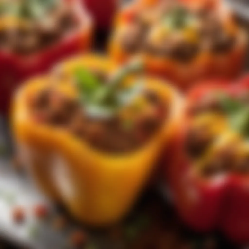 Savory Mince Stuffed Bell Peppers