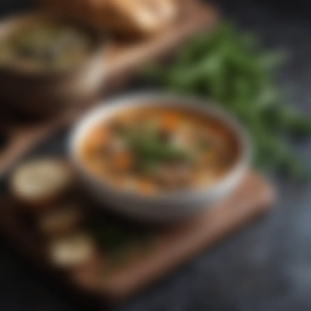 Savory mushroom and thyme vegetable soup