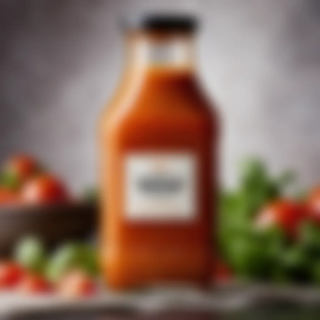 Glass Bottle of Homemade French Dressing