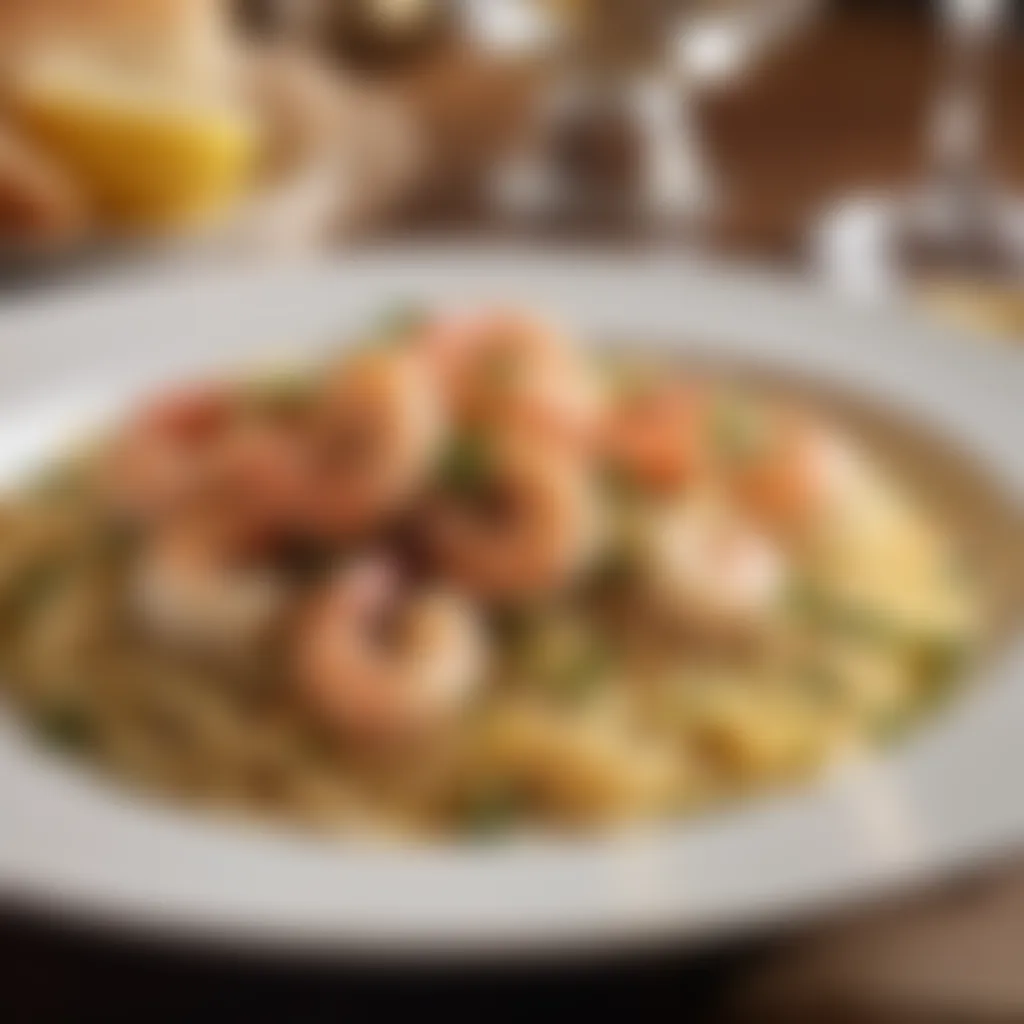 Shrimp Scampi Culinary Presentation