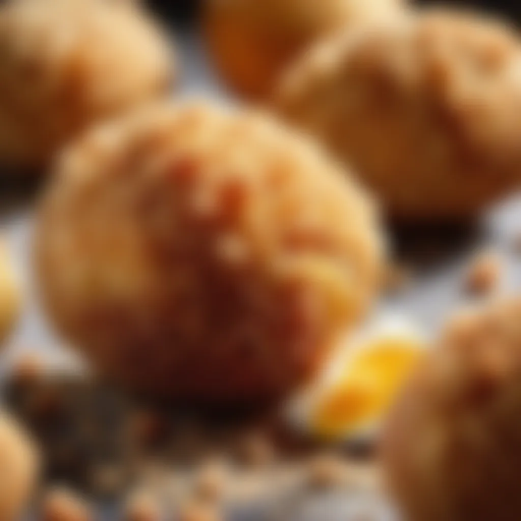 Golden crispy breadcrumb coating texture close-up