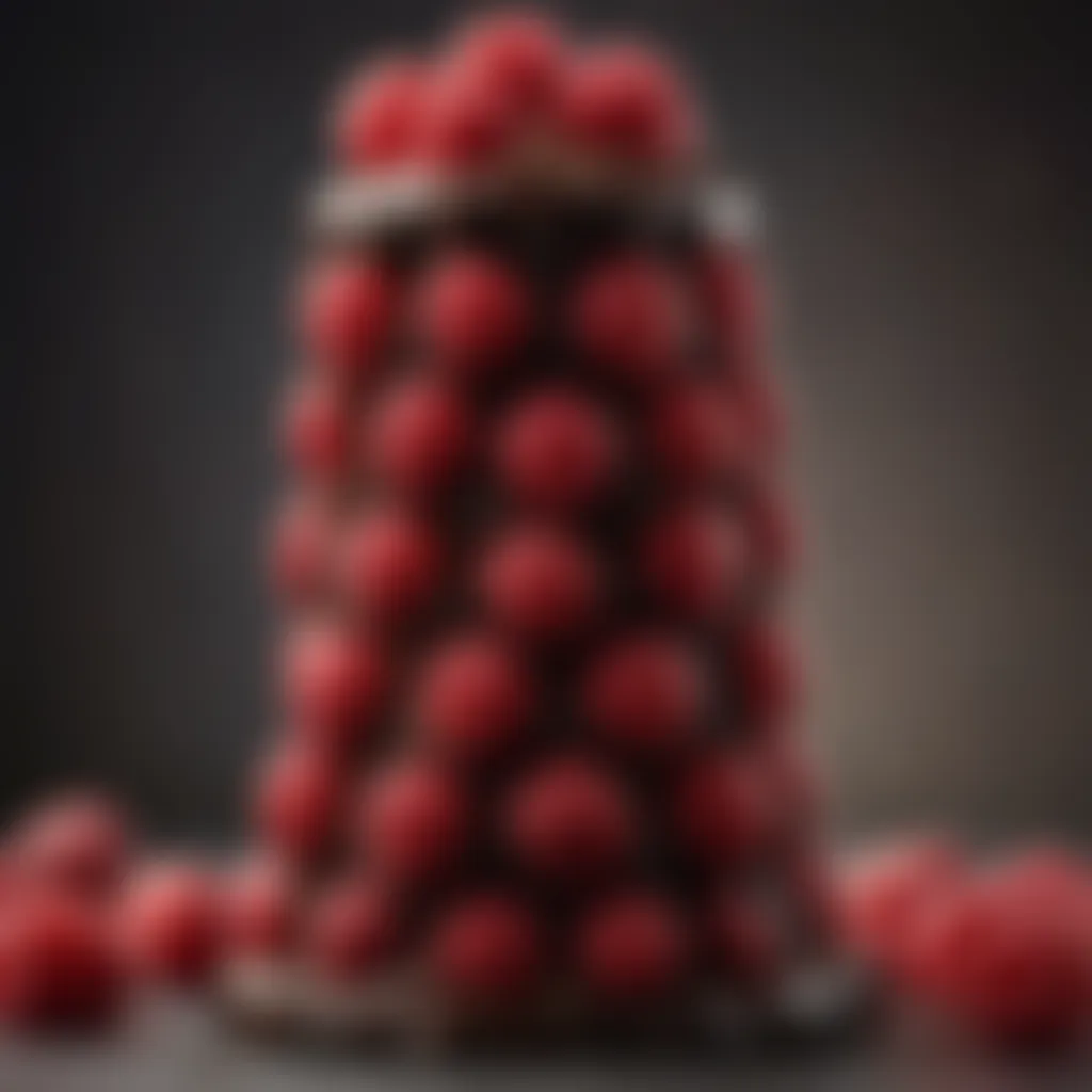 Sculptural Chocolate Raspberry Tower