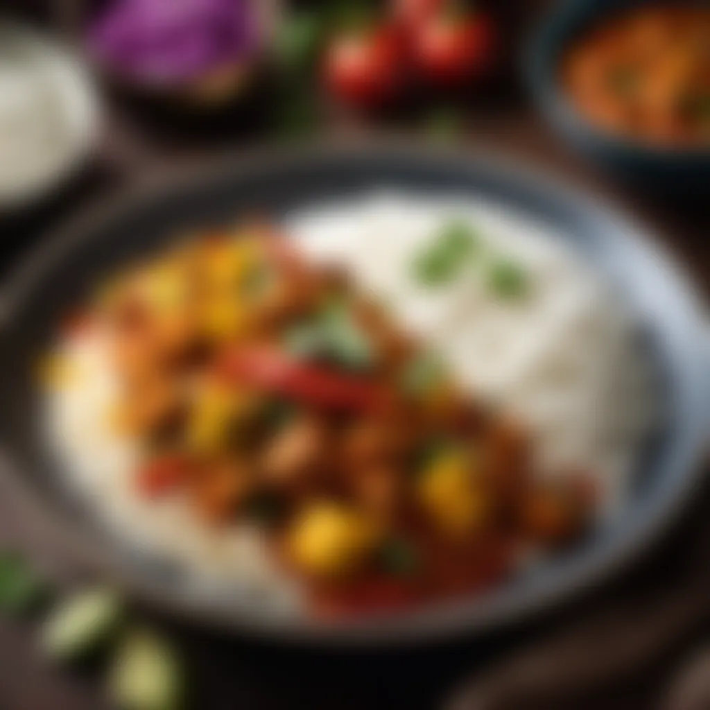 Serve the jalfrezi dish with basmati rice