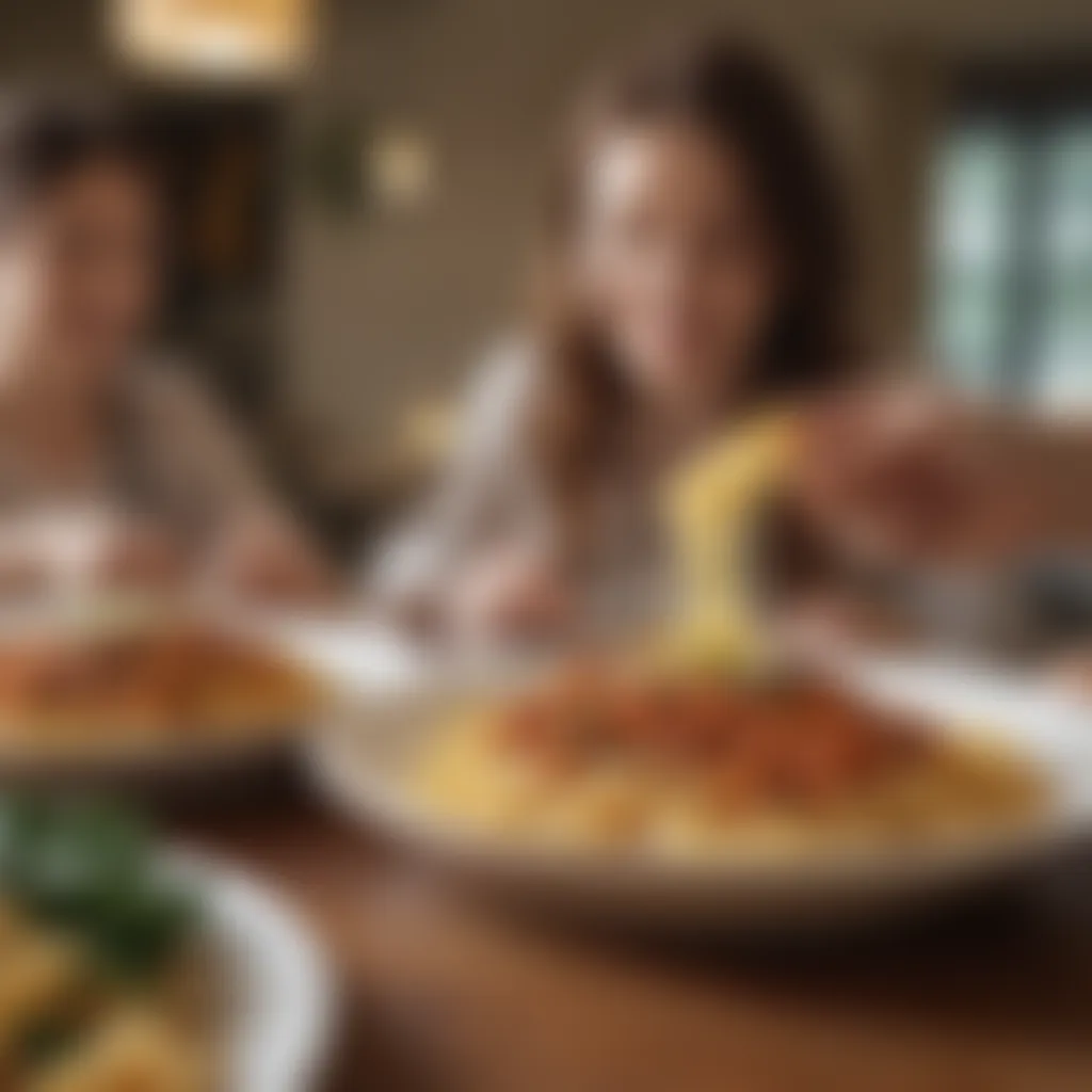 Consumers enjoying dishes made with Sfoglini pasta at a dining table