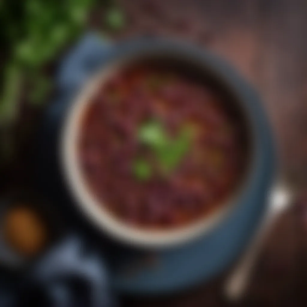 Aduki beans simmering in a savory broth