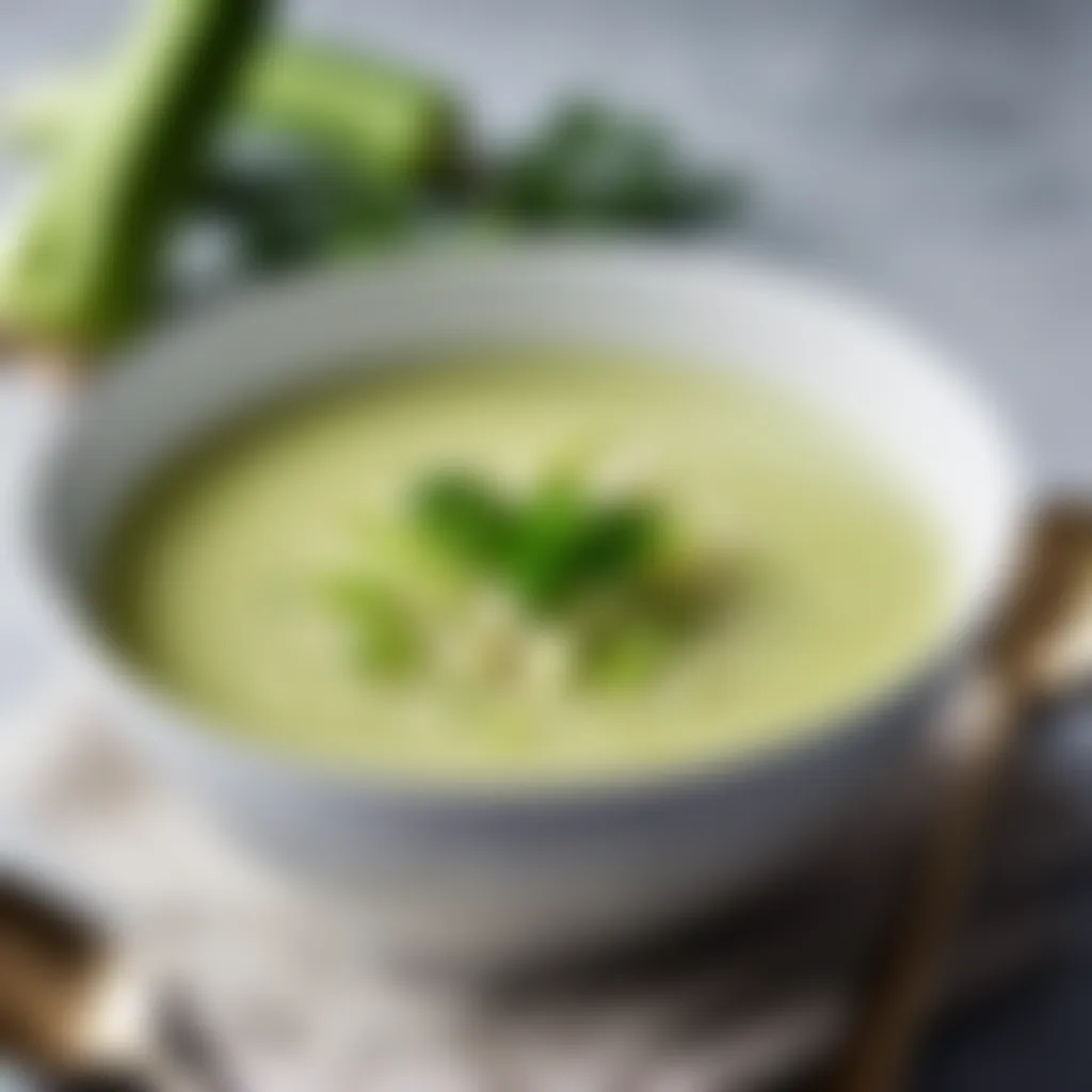 Simmering celery soup