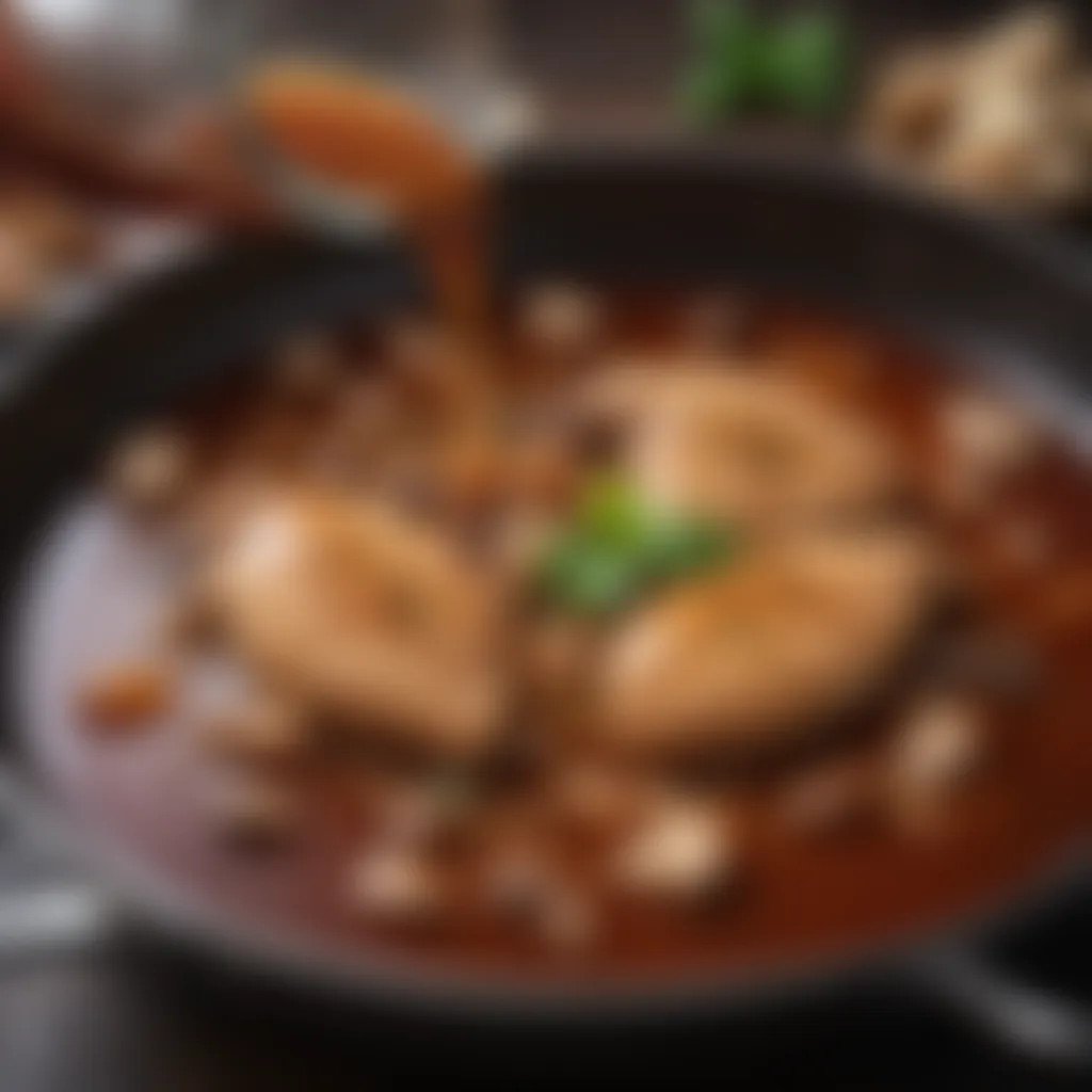 Simmering Marsala Wine Sauce Simmering Marsala Wine Sauce