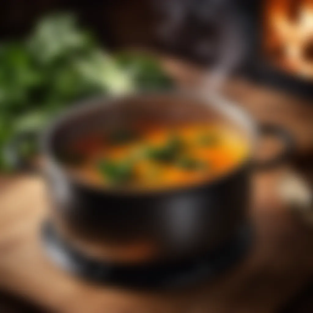 Simmering Soup Pot