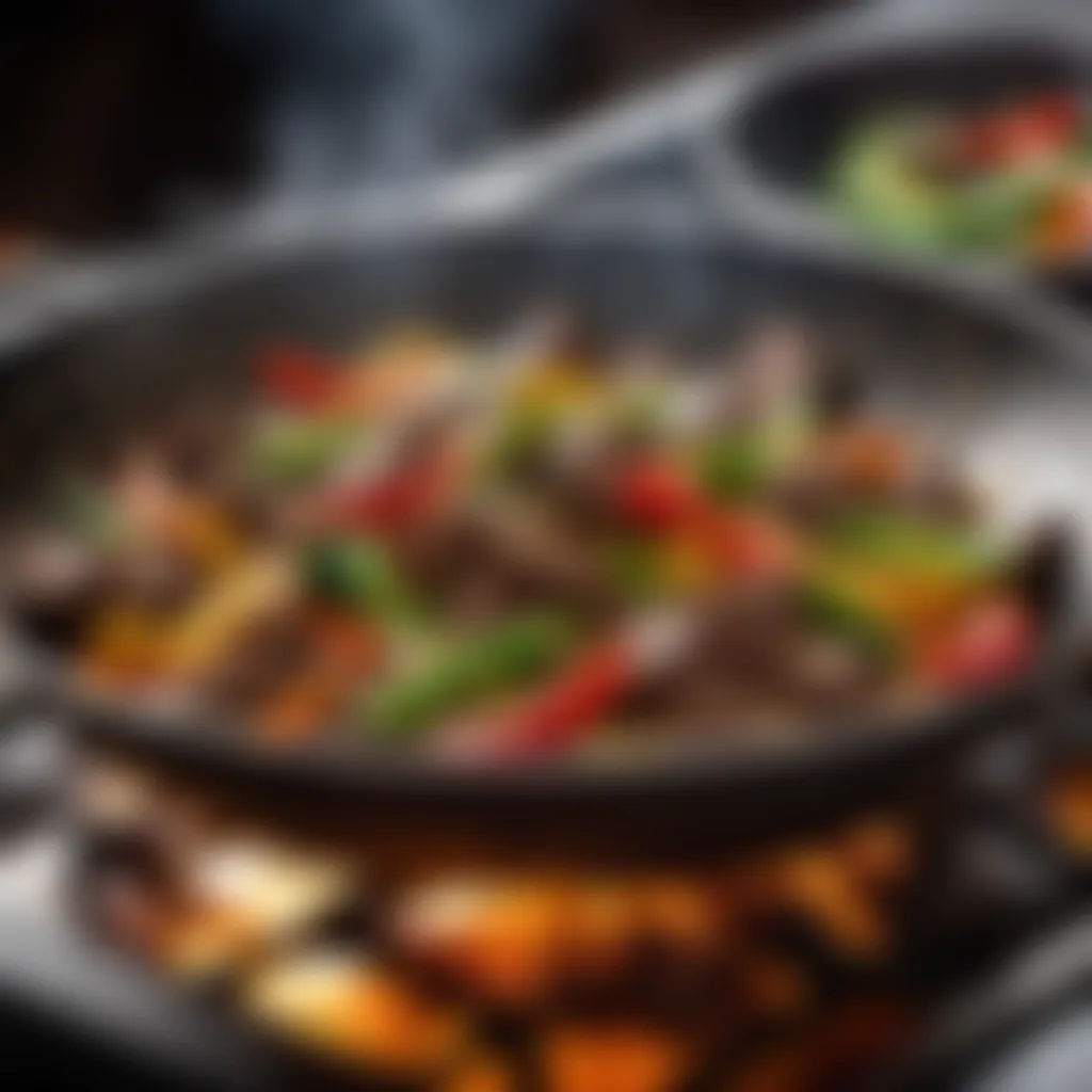 Sizzling Beef Stir-Fry in Wok