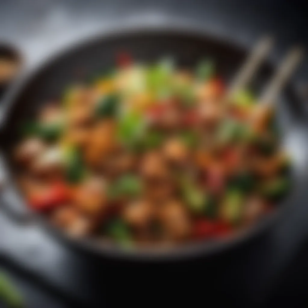 Flavorful Asian Wok Creation Sizzling Wok with Asian Flavors
