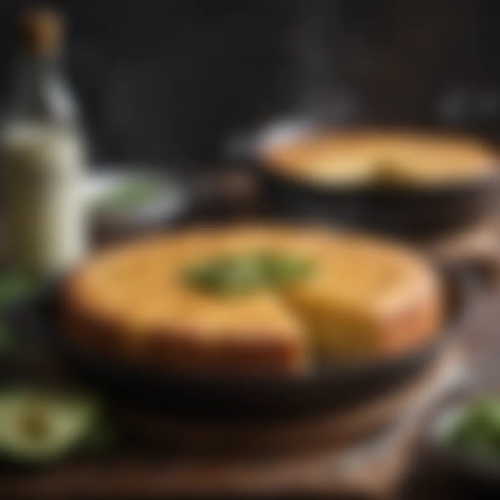 Fluffy Skillet Cornbread with Jalapeno Kick