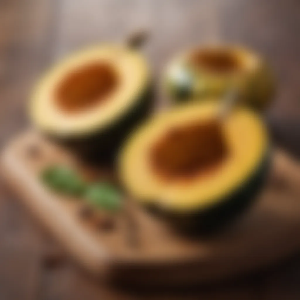 Sliced acorn squash with spices