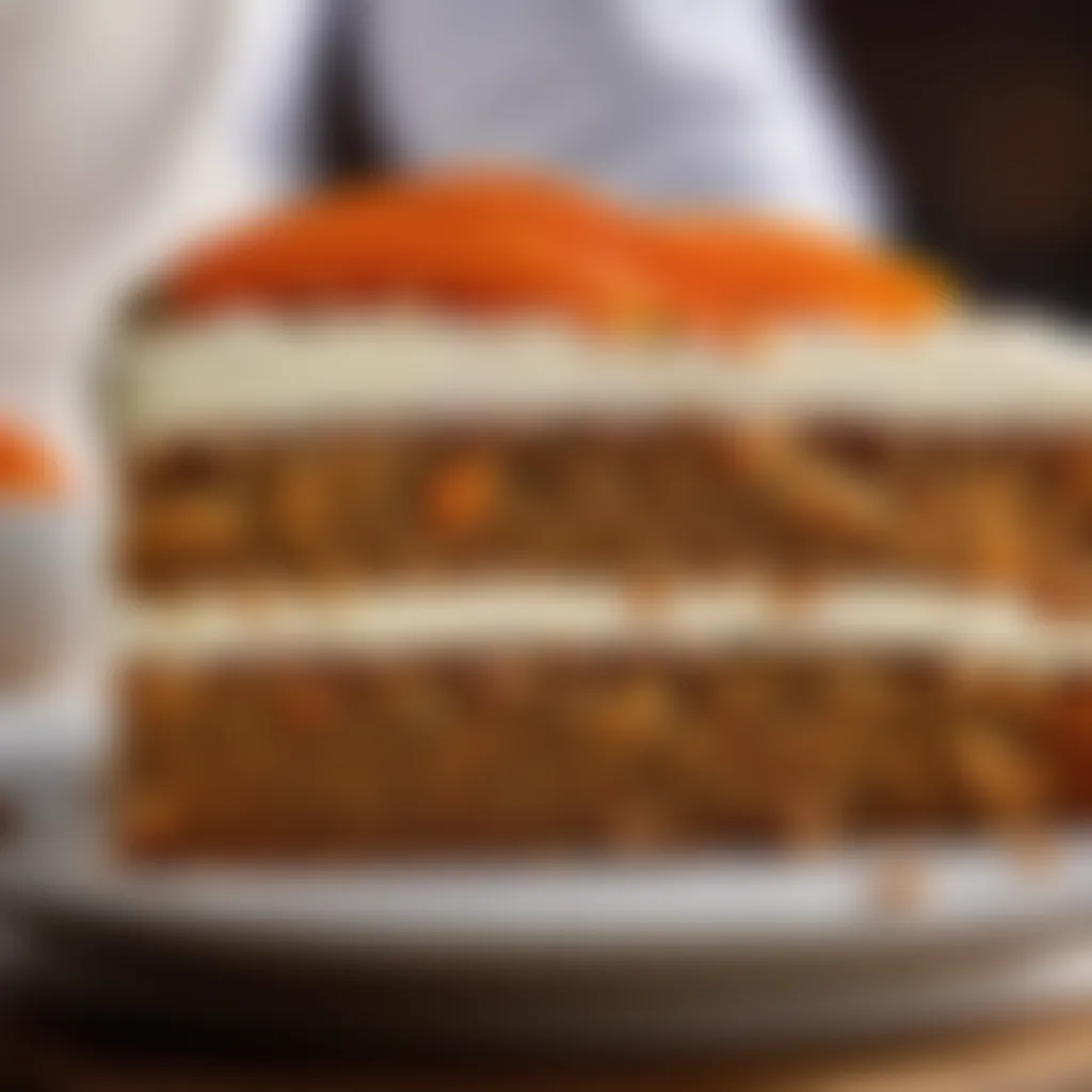 Sliced Carrot Cake Ready to Be Served