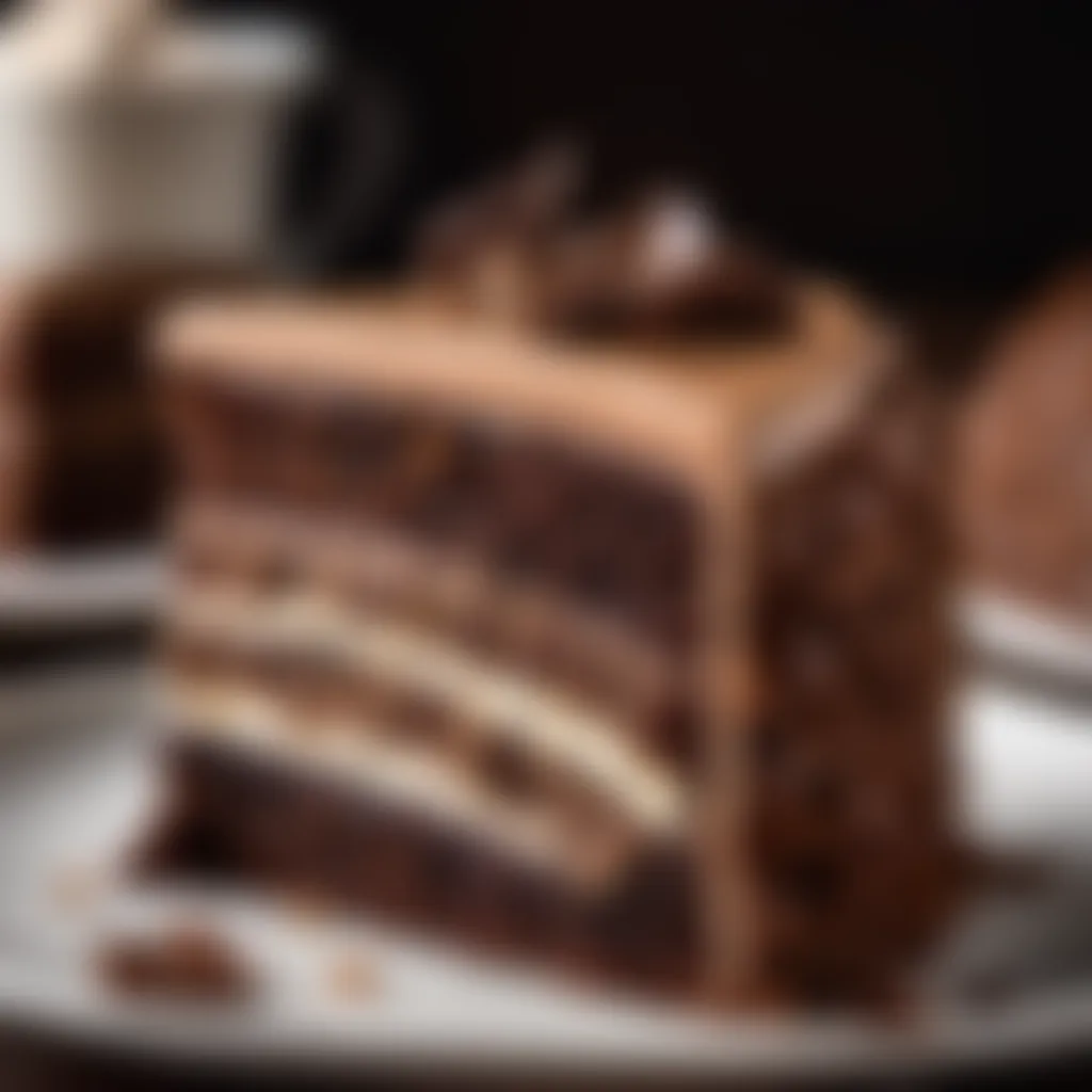 Slices of decadent German chocolate cake