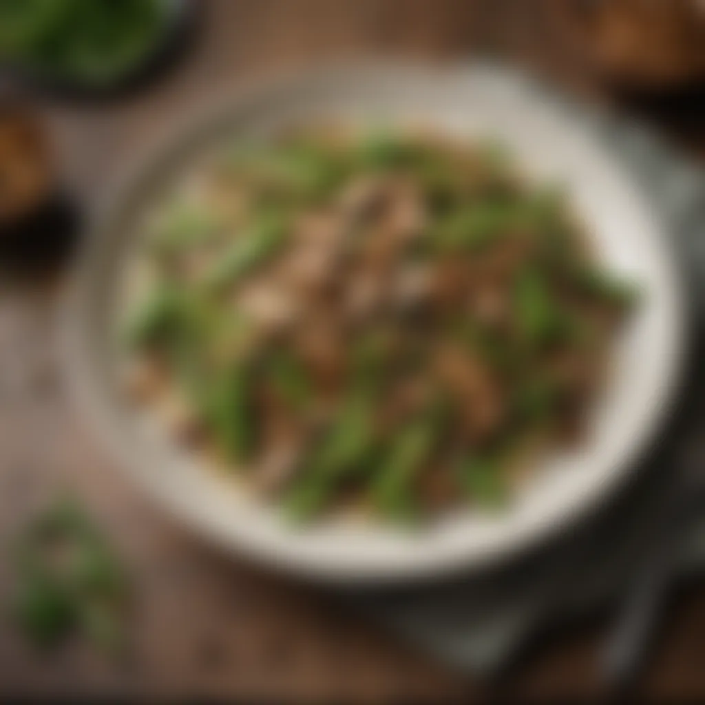 Mushroom Snap Pea Stir-Fry Snap pea and mushroom stir-fry