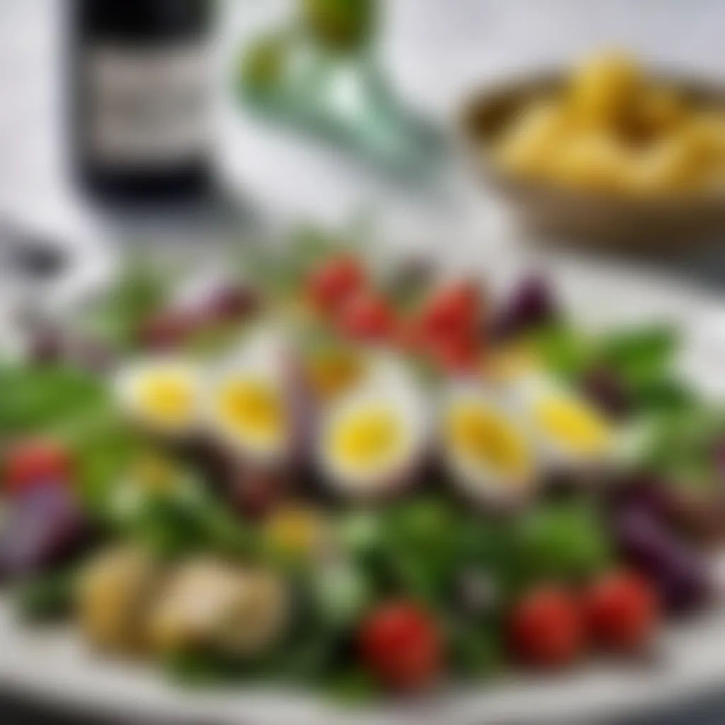 French culinary finesse showcased in Salad Nicoise assembly