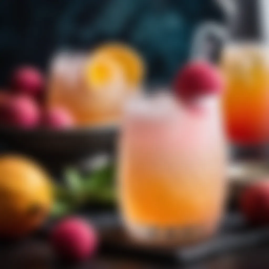 Lychee Infused Sparkling Mocktail with a Citrus Twist