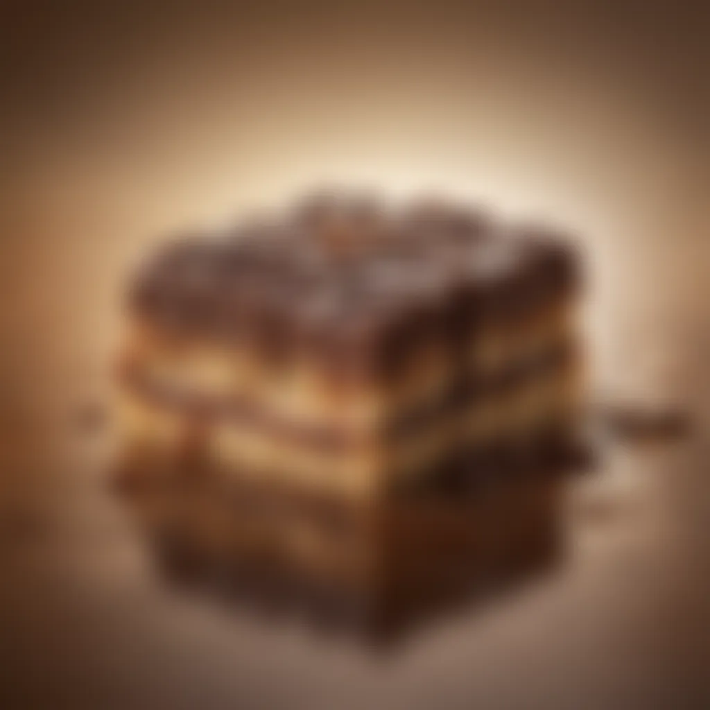 A close-up view of the glossy chocolate topping drizzled over Special K Bars